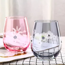 2 шт творческий японский стиль стекло, подставка для яйца, снежное стекло, большой живот, прозрачная чашка мусс, фруктовый сок, кружка для молока на завтрак