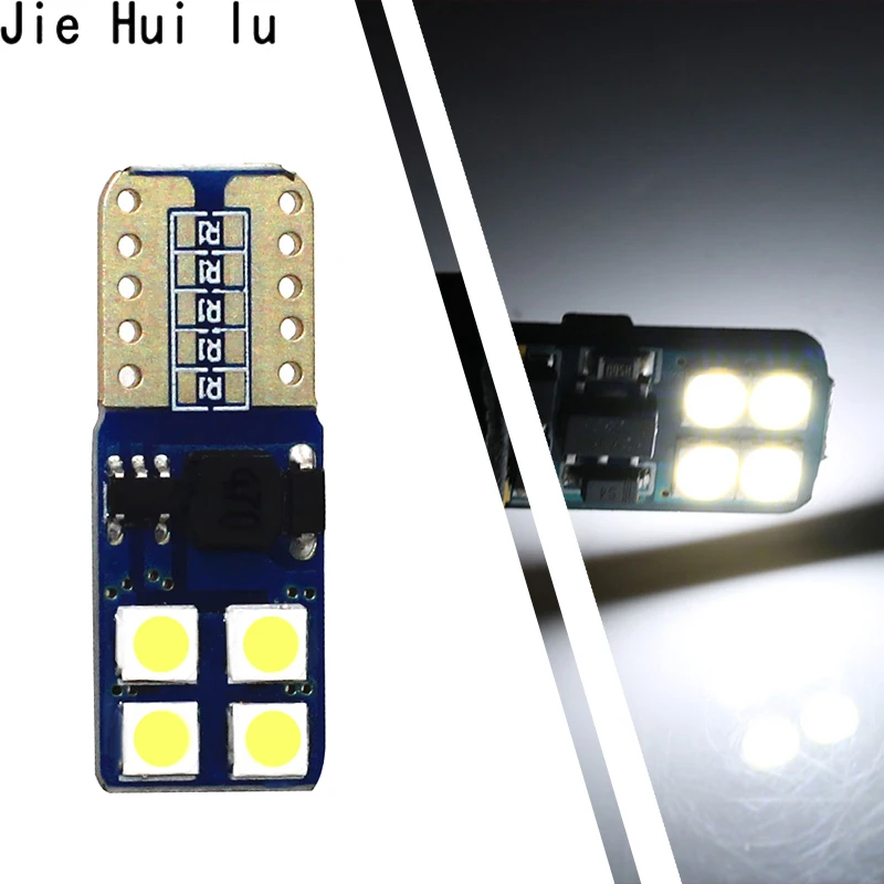 

1Pcs T10 168 192 W5W 8 SMD 3030 LED CANBUS NO OBC ERROR Car Marker Light Reading Lamps LED Motor Bulbs White 12V Blue yellow