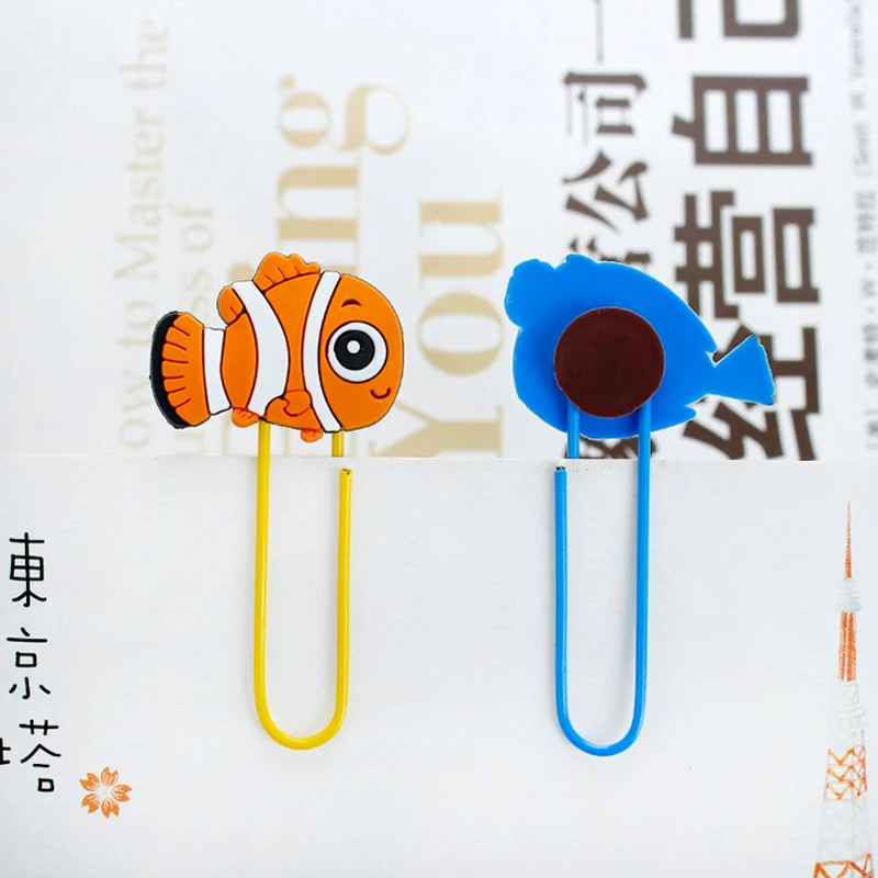 1 шт. Мультфильм бумага для рыбы зажим силиконовый материал escolar Bookmarks для книг Канцтовары Школьные принадлежности papelaria подарок для детей
