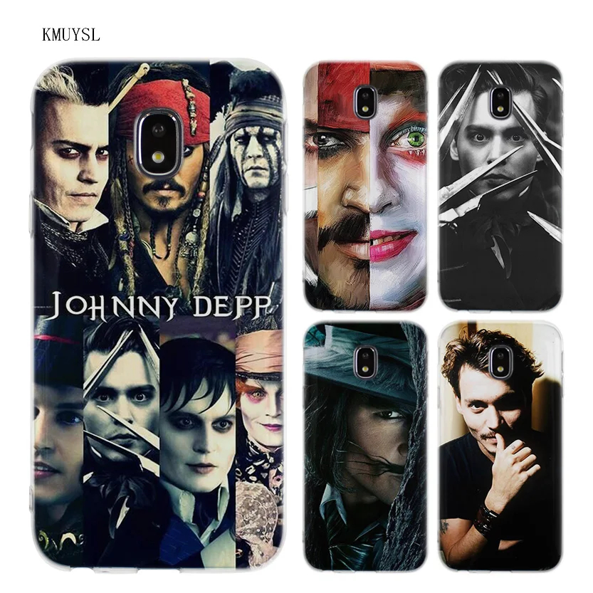 

KMUYSL johnny depp TPU Transparent Soft Case Cover for Samsung Galaxy J5 J7 J3 2016 2017