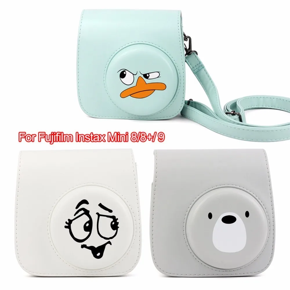 

NEW PU Leather Camera Bag for instax mini 9 case camera Strap Pouch Protector Shell for funda fujifilm instax mini 9/Mini 8/8+