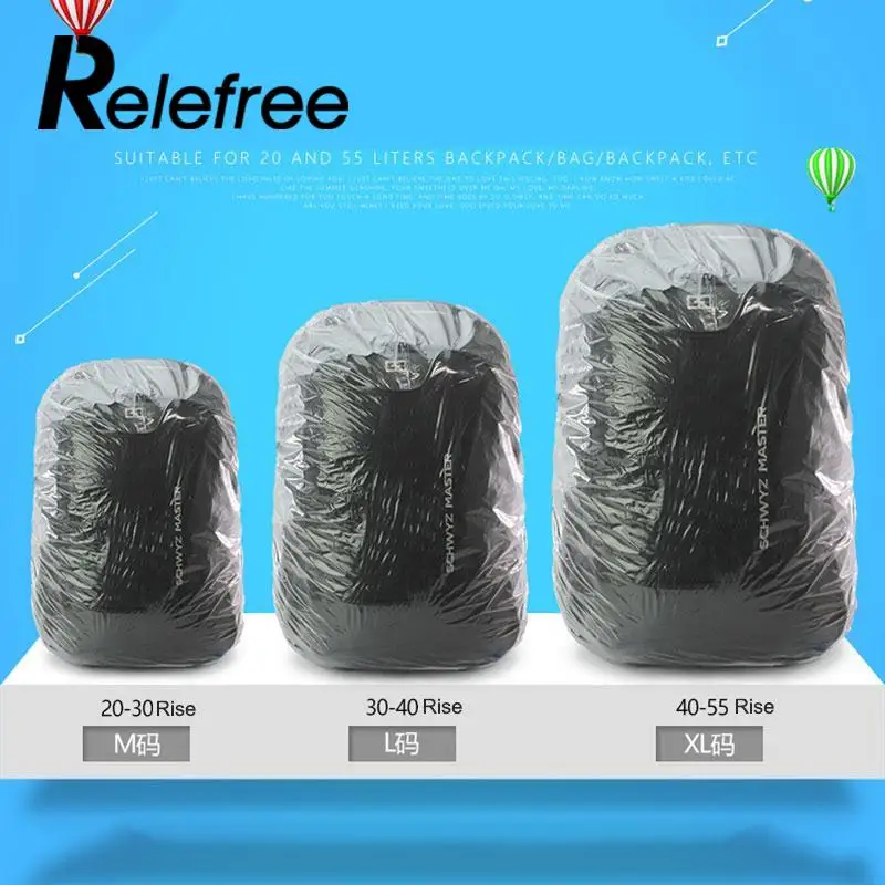 

Relefree 1 Pcs Outdoor Disposable Bike Bag Cycling Backpack Rain Cover Travel Raincover Waterproof Rain Dust Proof Cover