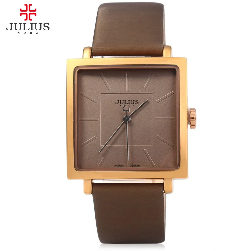 Prix pour JULIUS Quartz Marque Lady Montres Femmes De Luxe Rose Or Antique Carré Casual En Cuir Robe montre-Bracelet Relogio Feminino Montre Prix pour JULIUS Quartz Marque Lady Montres Femmes De Luxe Rose Or Antique Carré Casual En Cuir Robe montre-Bracelet Relogio Feminino Montre