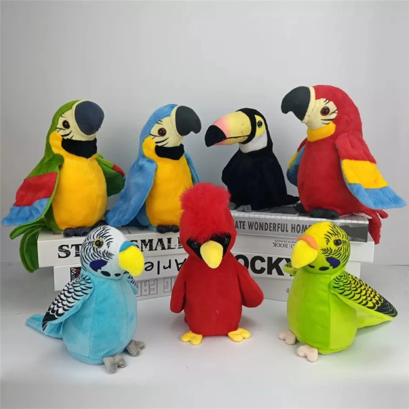 Electronic Pets Talking Parrot Toys Funny Sound Record Stuffed Animals  Plush Parrot Christmas Gift for Kids Children|Electronic Pets| - AliExpress