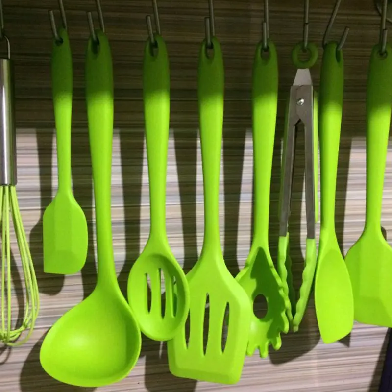 10 Pcs Kitchenware Silicone Heat Resistant Kitchen Cooking Utensils Non-Stick Baking Tool Cooking Tool Sets 10 Pcs Kitchenware Silicone Heat Resistant Kitchen Cooking Utensils Non-Stick Baking Tool Cooking Tool Sets