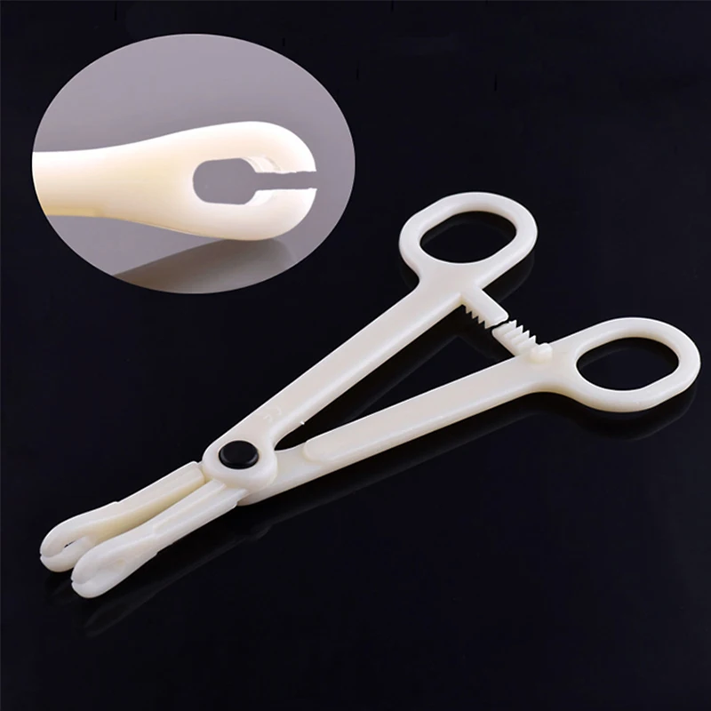 

2019 Permanent Makeup Profession Plastic Disposable Body Piercing Plier Round Open Clamp Ear Lip Navel Nose Tongue Forcep Tool