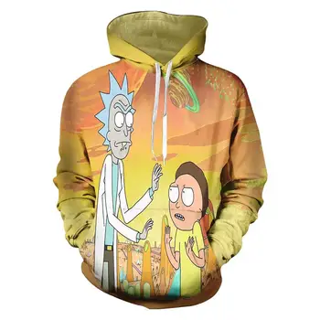 

S-6XL Hoodies Rick And Morty Cartoon Printing Women Harajuku Hooded Sweatshirts 3d Casual Pullover Clothing Drop Shipping