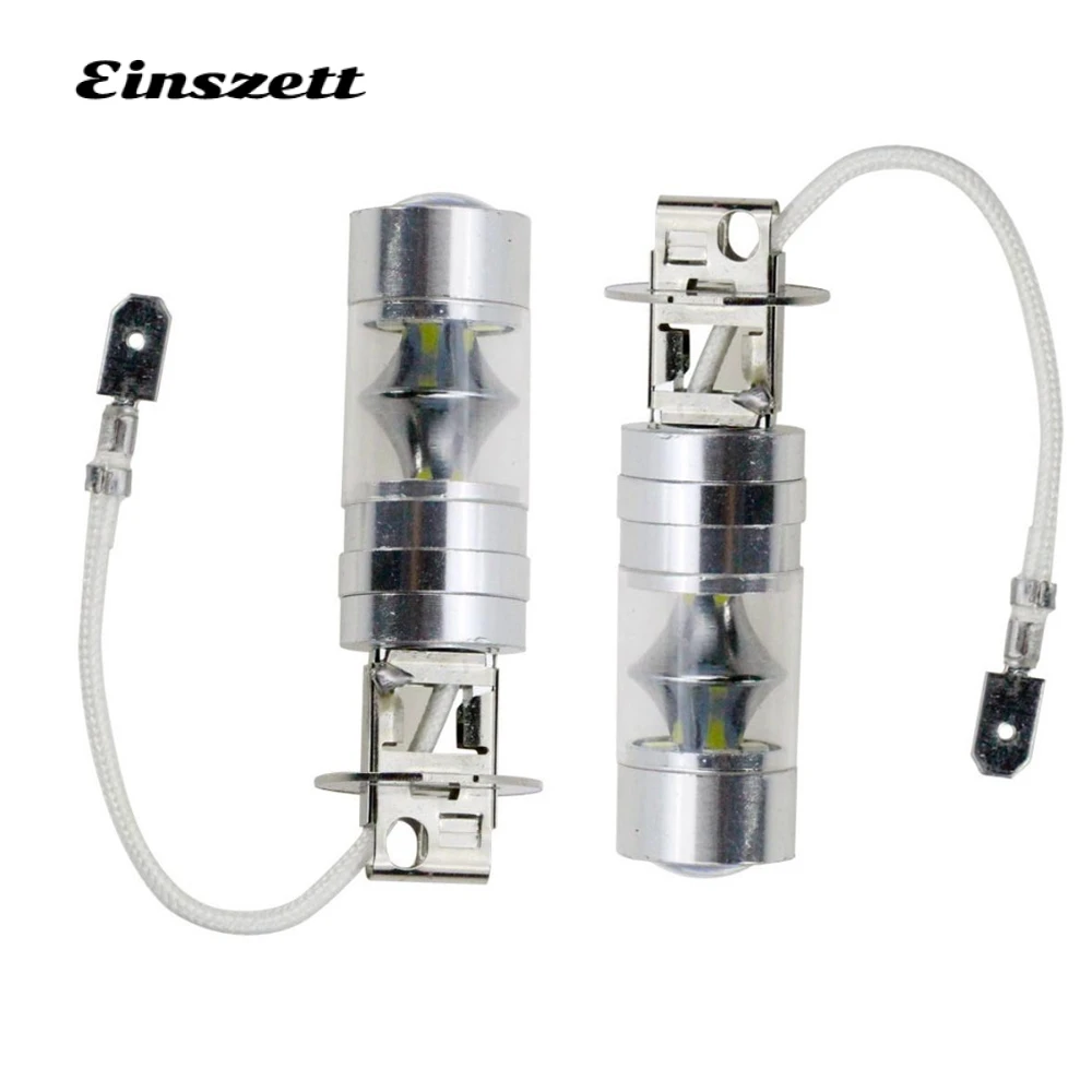 2pcs High Bright White H3 60W LED Car Fog Lamp Replacement Bulb DC12V 2835 12SMD Driving