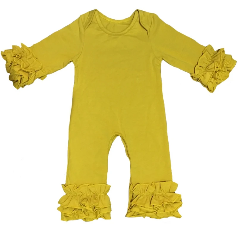 الخريف الشتاء الجملة الطفل تثليج كشكش الساق رومبير الخردل plum الزيتون الطاووس بوتيك الوليد عادي اللون بيجامة أثواب بذلة