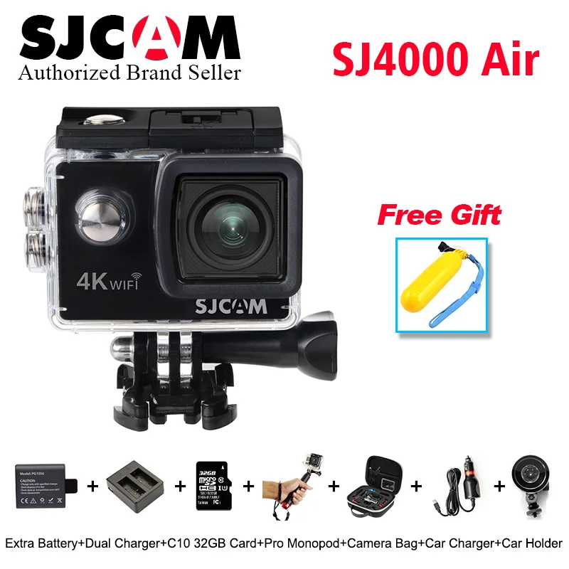 

Original SJCAM SJ4000 AIR 4K Action Camera Full HD Allwinner 4K 30fps WIFI 2.0" Screen Mini Helmet Waterproof Sports DV Camera