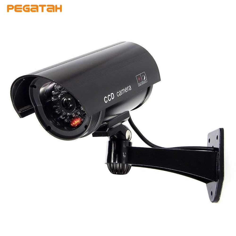  Dummy Camera with Flashing Red LED  Bullet Waterproof Fake Security Camera Fake CCTV Surveillance Camera 