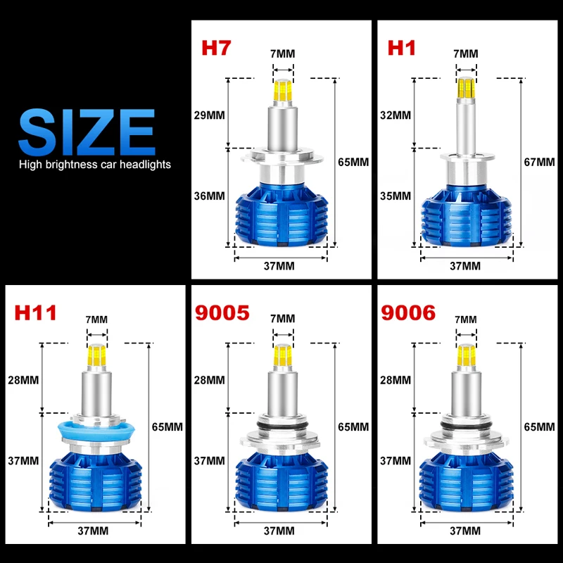 H1 H7 светодиодный H8 H11 9005 HB3 9006 HB4 автомобильные лампы для передних фар 6000 К 35 Вт 15000LM 12 Сторон 3D 360 ° свет турбо светодиодный высокий низкий пучок hlxg 12V