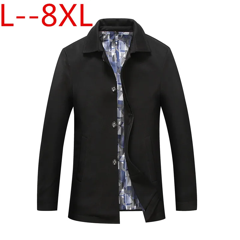 Мужской Тренч большой размер 10XL 8XL 6XL 5XL 4XL | Мужская одежда