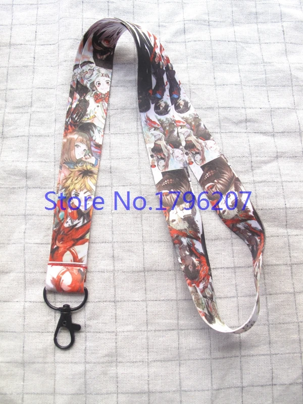 

10pcs/20pcs/30pcs/50pcs Tokyo Ghouls Neck Strap Lanyard Mobile Phone Key Chain ID Badge Key Chains S6