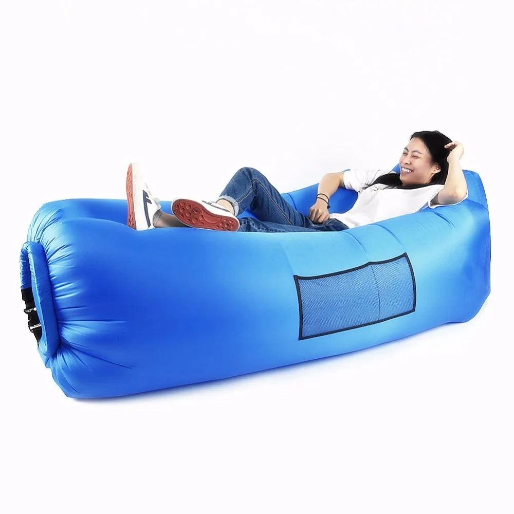 

Outdoor Beach Inflatable Lounger Air Sofa Bed Portable Sleeping Bag Couch For Backyard Lakeside Beach Traveling Camping Picnics