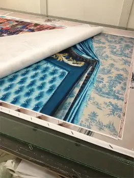 

art fabric Photography Background backdrop printed with Turquoise bed headboard for photo studio newborn Z-59