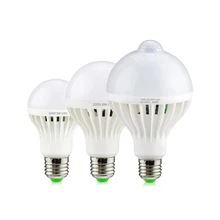 3 Вт, 5 Вт, 7 Вт, 9 Вт, 12 Вт, E27, 220 В светодиодный светильник, умный звук/PIR датчик движения, светодиодный светильник, Индукционная лампа для лестницы, коридора, Ночной светильник, белый цвет