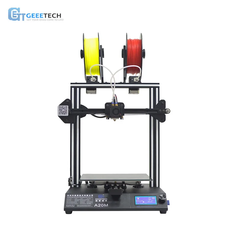 Geeetech A20M Mix-color Fast Assembly 3D Printer with Filament Fetector and Break-Resuming Capability 255*255*255 Print Volume Geeetech A20M Mix-color Fast Assembly 3D Printer with Filament Fetector and Break-Resuming Capability 255*255*255 Print Volume