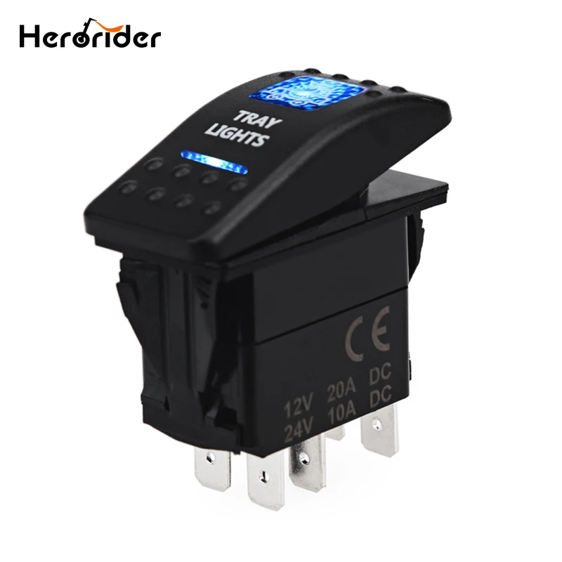 Herorider Car Boat Truck Lighted Toggle Switch 12v ON-OFF Waterproof Toggle Rocker Reverse Rear LED Car Boat Switch Panel 12v