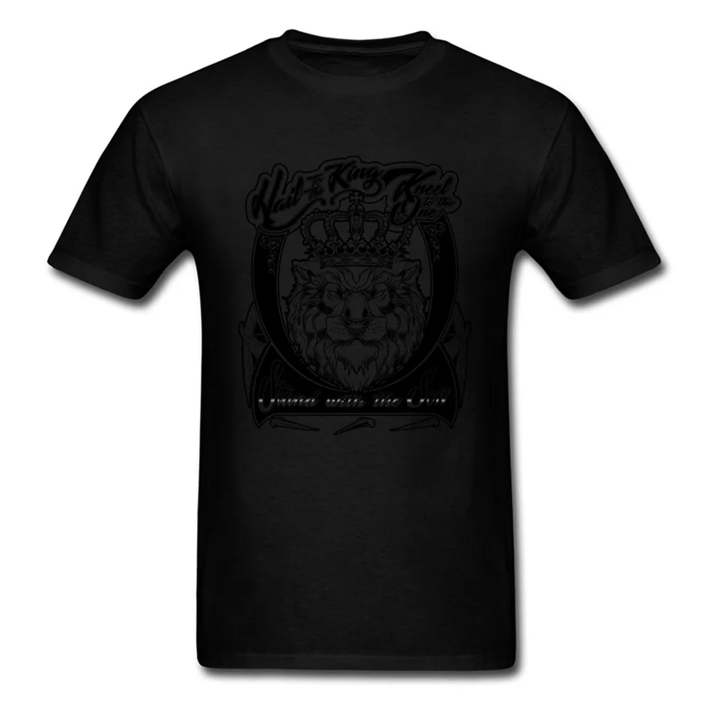Men T-shirts Graphic Casual Tops Shirt Summer Fall Cotton Fabric O-Neck Short Sleeve Casual Hail to the King Clothing Shirt Hail to the King black