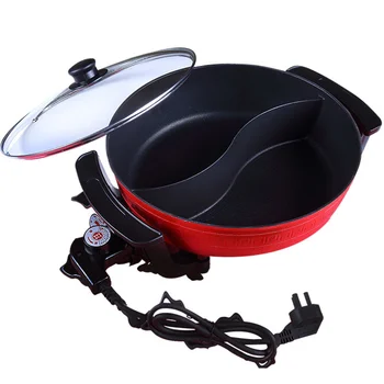 

Electric hot pot Twin Divided multi-function electric cooker large capacity household kitchen non-stick Soup Pot mx12151747