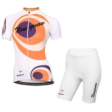 Новые женские горячие оранжевые GO JIASHUO гоночная команда велосипед Pro велосипедные наборы/Джерси+ шорты дышащие 3D гелевые подушечки