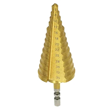 

6-35Mm Hss Pagoda Metal Steel Step Drill Bit Hole Drill Cone Drill Hexagonal Shank Step Drills Set