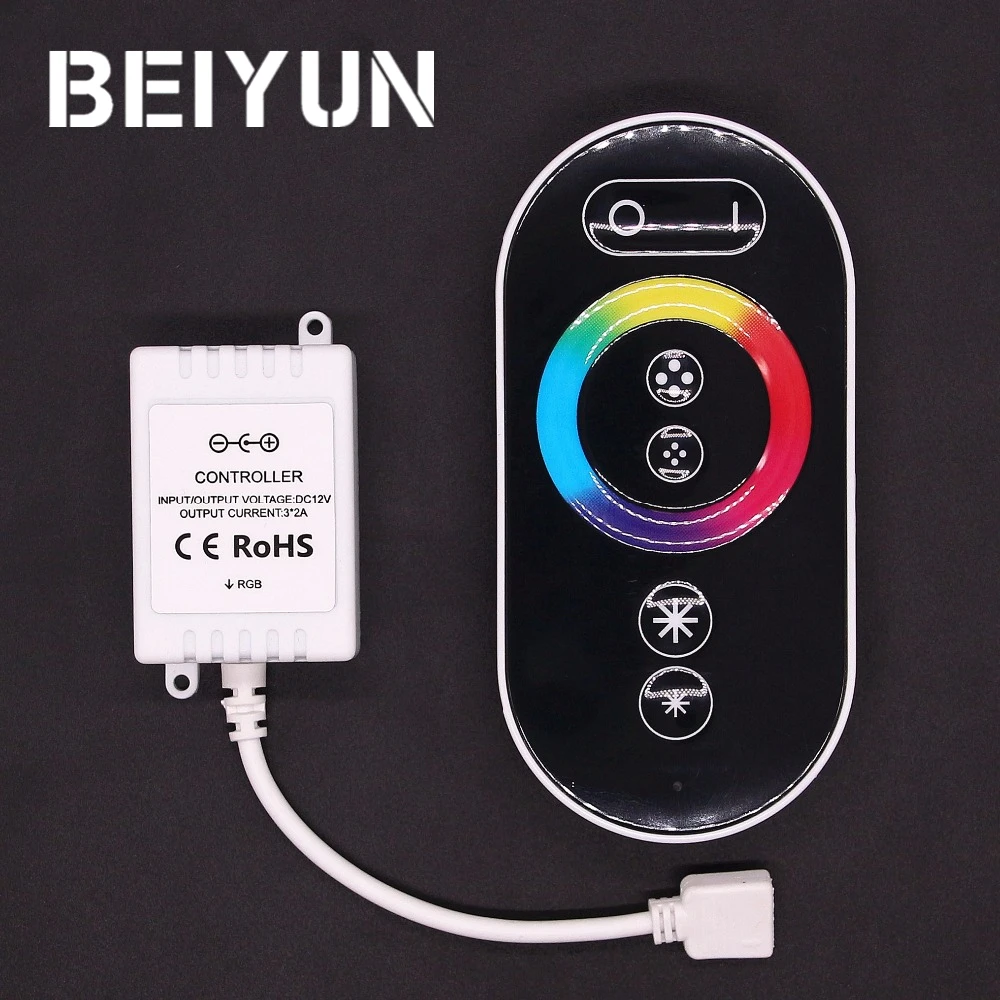 DC 12 В 6A светодио дный контроллер RGB Touch 6Key Цвет кольцо РФ дистанционного