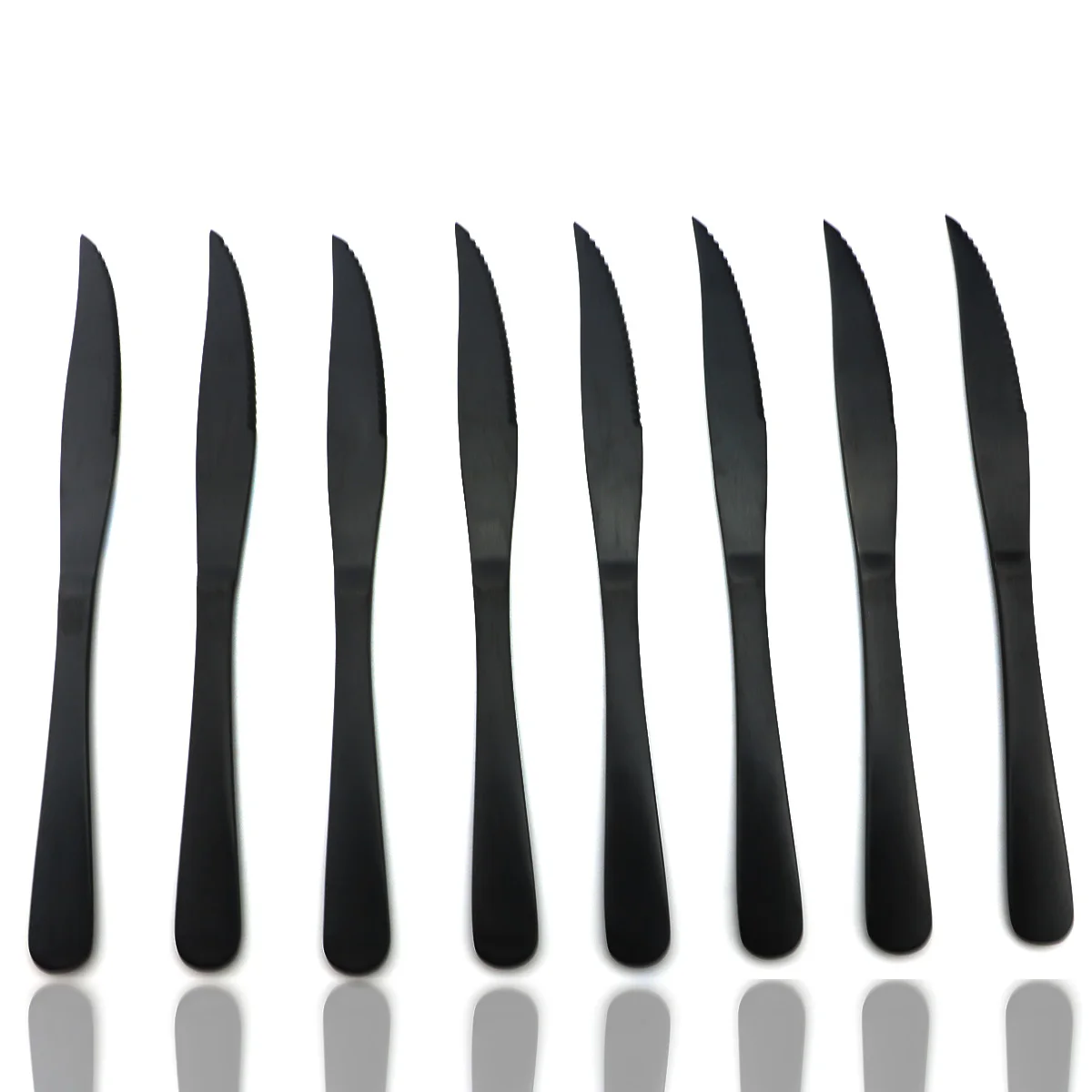 Современный Королевский Блестящий нож для стейка, 6 шт., черные радужные голубые тарелки, столовые приборы из нержавеющей стали, набор столовых приборов, набор столовых ножей с зубцами