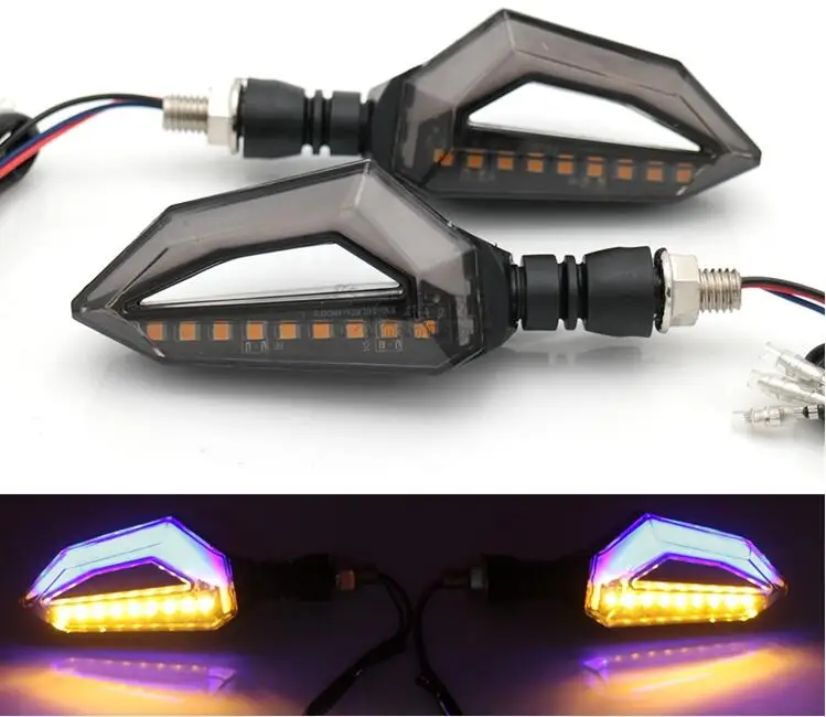 

LED Steering Light Flashing Headlight 9 Led Indicator Light Blinker Lamp Turn Light Motorcycle Parts 2pcs Motorcycle Accessories