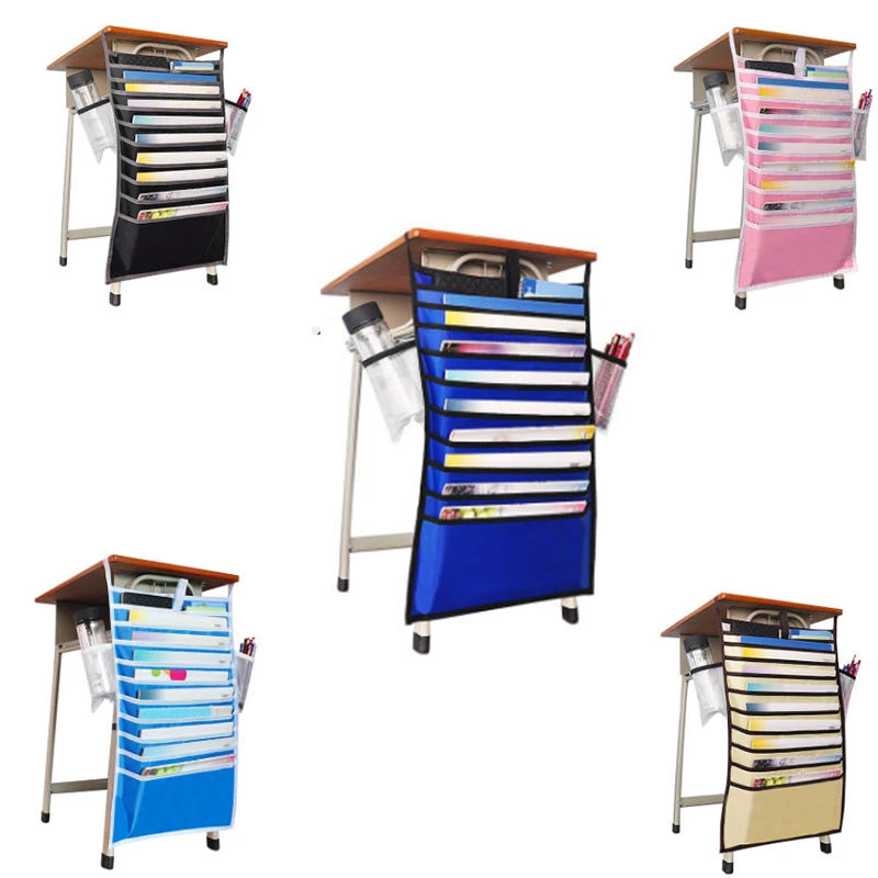 

Desk Bag Multifunctional Class Student Book Bag Adjustable Study Book Storage