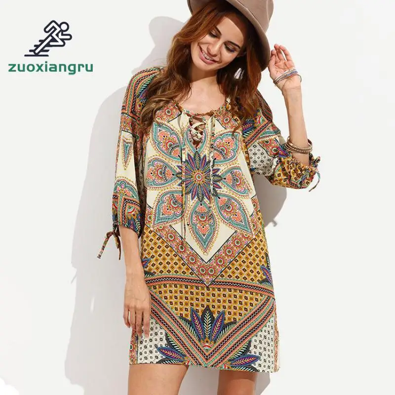 

Zuoxiangru Bathing Suit Cover Ups Kaftan Beach Beach Tunic Beach Cover Up Print Robe De Plage Cover Up Beach Dress Swimwear