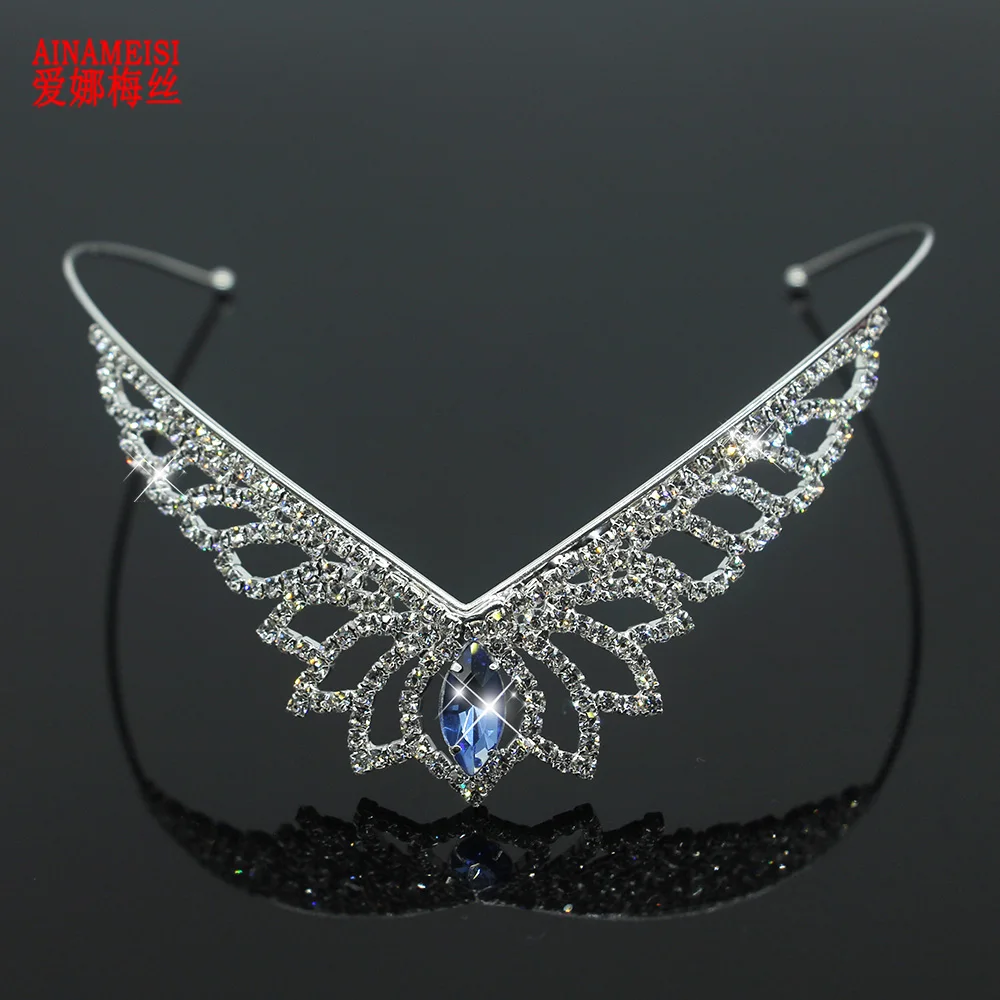 

AINAMEISI Rhinestone Princess Crown Flowers Silver Wedding Party Bridal Tiara Crowns Headband Fashion Hair Ornament Jewelry