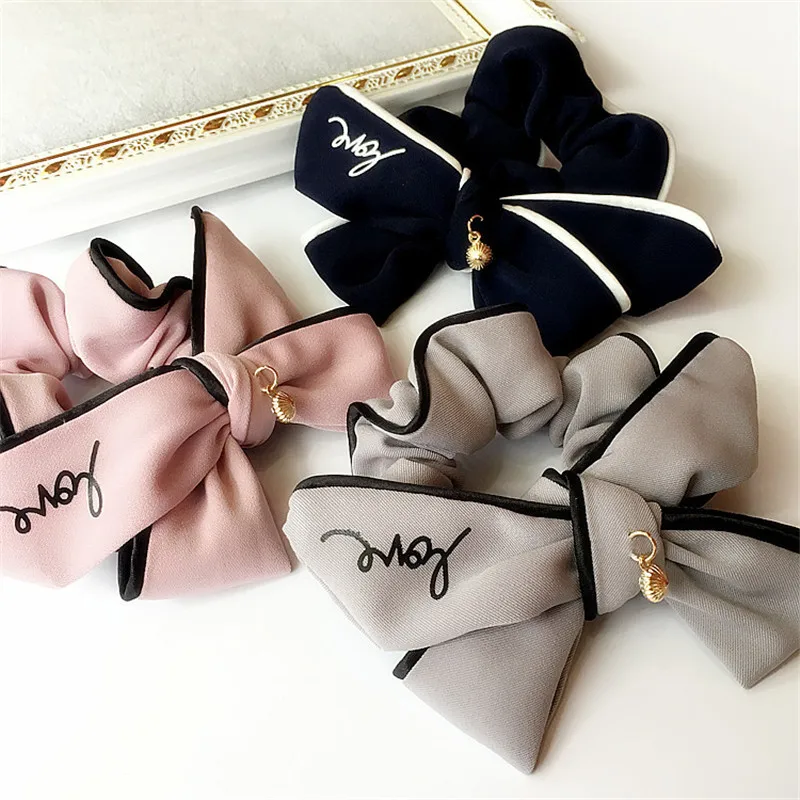 

1PC Korean Big Bow Hair Bands Boutique Cloth Headband Sweet Love Hair Accessories High Quality Ponytail Holder for Women Girls