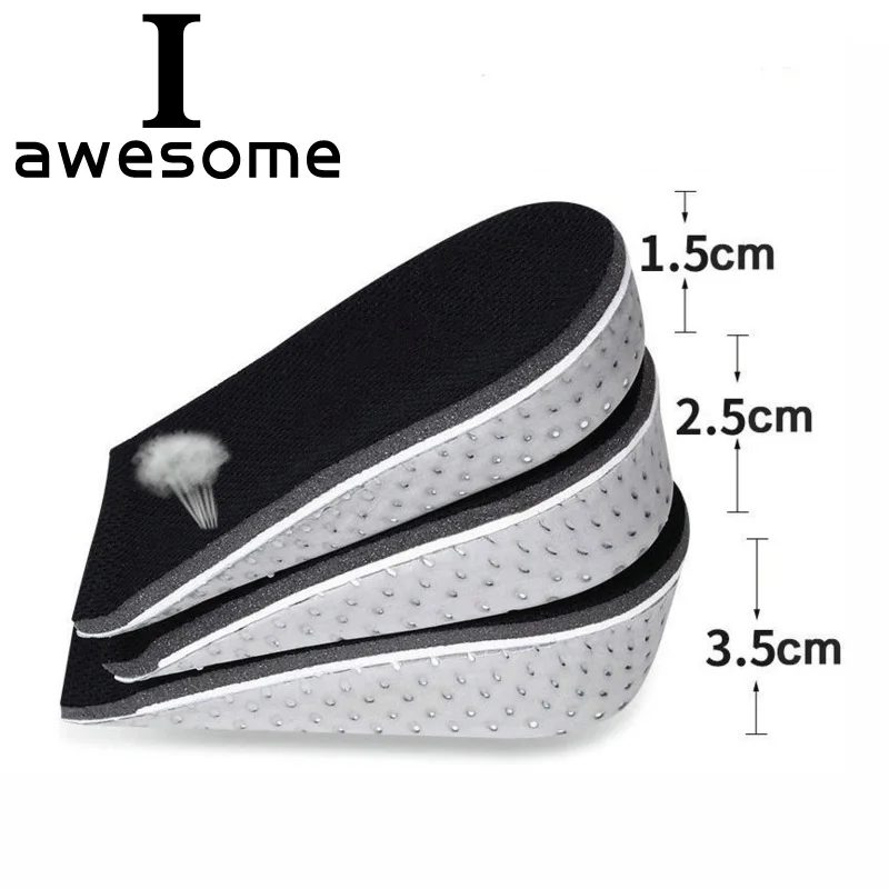 Unisex Adjustable insole 1 Pair 1.5cm-3.5cm Height Increase Insoles Memory Foam Lifts Inserts Higher Shoes Pads Shoe Cushion Unisex Adjustable insole 1 Pair 1.5cm-3.5cm Height Increase Insoles Memory Foam Lifts Inserts Higher Shoes Pads Shoe Cushion