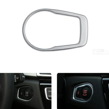 

YAQUICKA Fit For BMW X1 2016 Car One Start Button Switch Decoration Trim Cover Frame Sticker ABS Car-styling