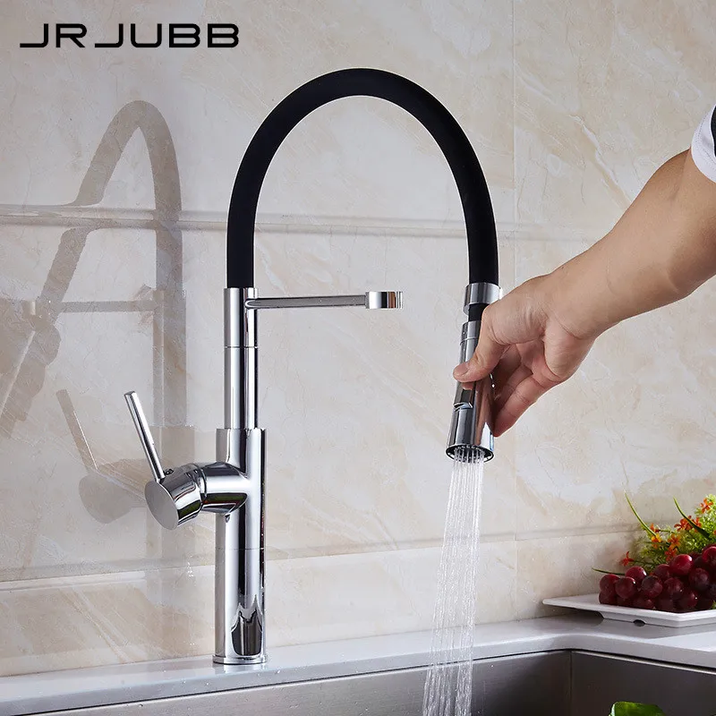 Pull Down Kitchen Sink Faucet Chrome Brass Flexible Kitchen Faucet Two