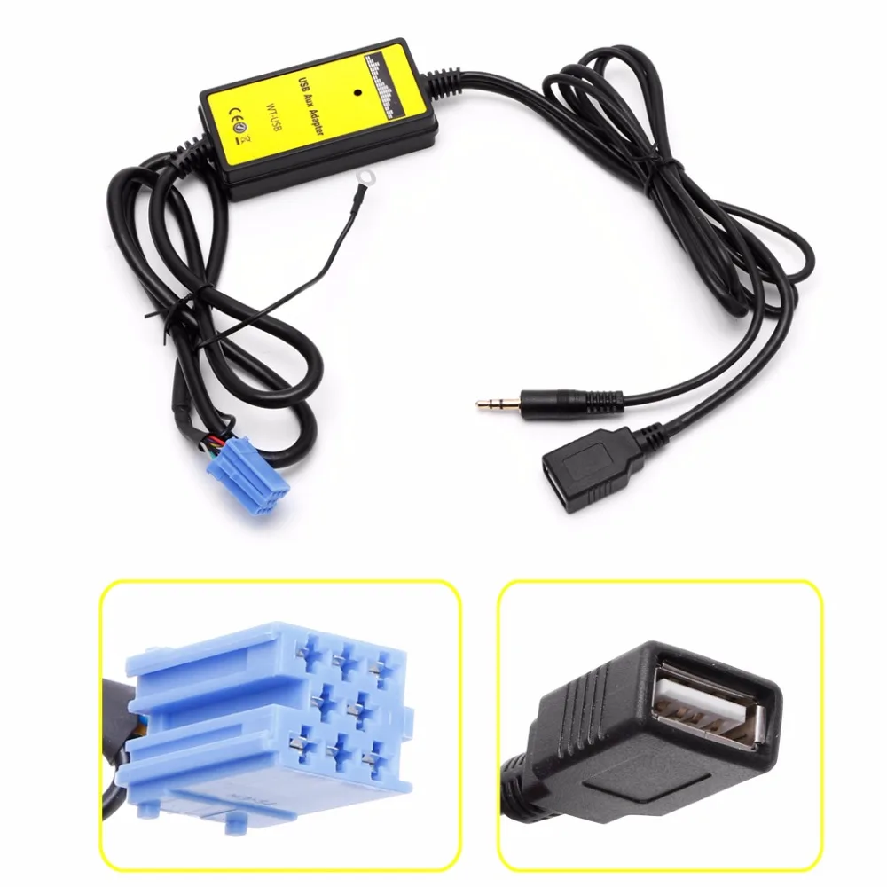 Car Audio MP3 Interface CD Adapter Changer AUX SD USB Data Cable Mini
