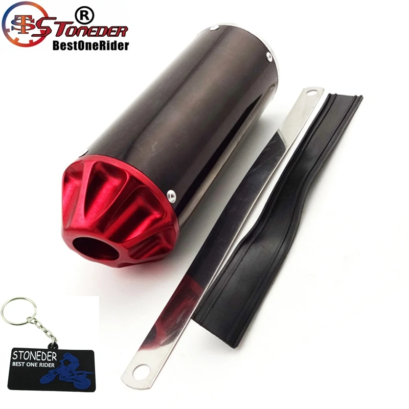 

STONEDER Red 28mm Exhaust Muffler For 50cc 70 90cc 110cc 125cc CRF50 XR50 KLX SSR Thumpstar Lifan Chinese Pit Trail Dirt Bike