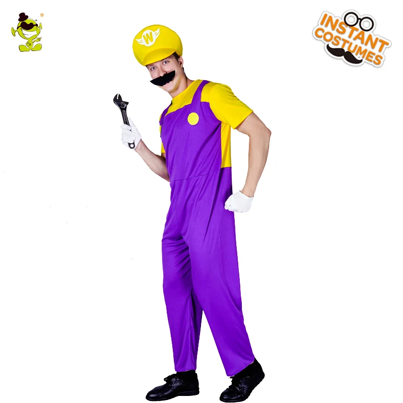 Adult Super Mario Party Costumes Role Play Women Mario Dress Cosplay Halloween&Purim  Party Cosplay Funny Super Mario for Man