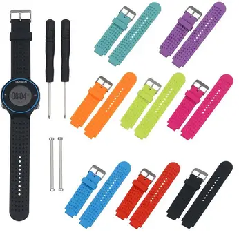 

50pcs Silicone Replacement Watchband Wrist Watch Band Strap For Garmin Forerunner 230/235/630/220/620/735 Bands With Tools