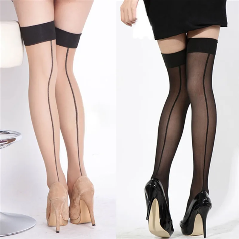 Fashion Classic back line Sexy stockings thigh high retro ga