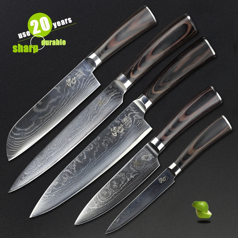 Uncategorized Kitchen Knives For Sale popular japanese knife set buy cheap lots from haoye 5 piece damascus kitchen knives vg10 steel classic cutlery ben wood