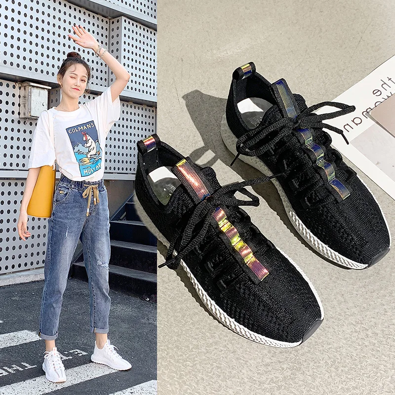 FAN PAO лето все 4D подошва белая звезда Yeezys Boost V2 Женские студенческие Кроссовки для