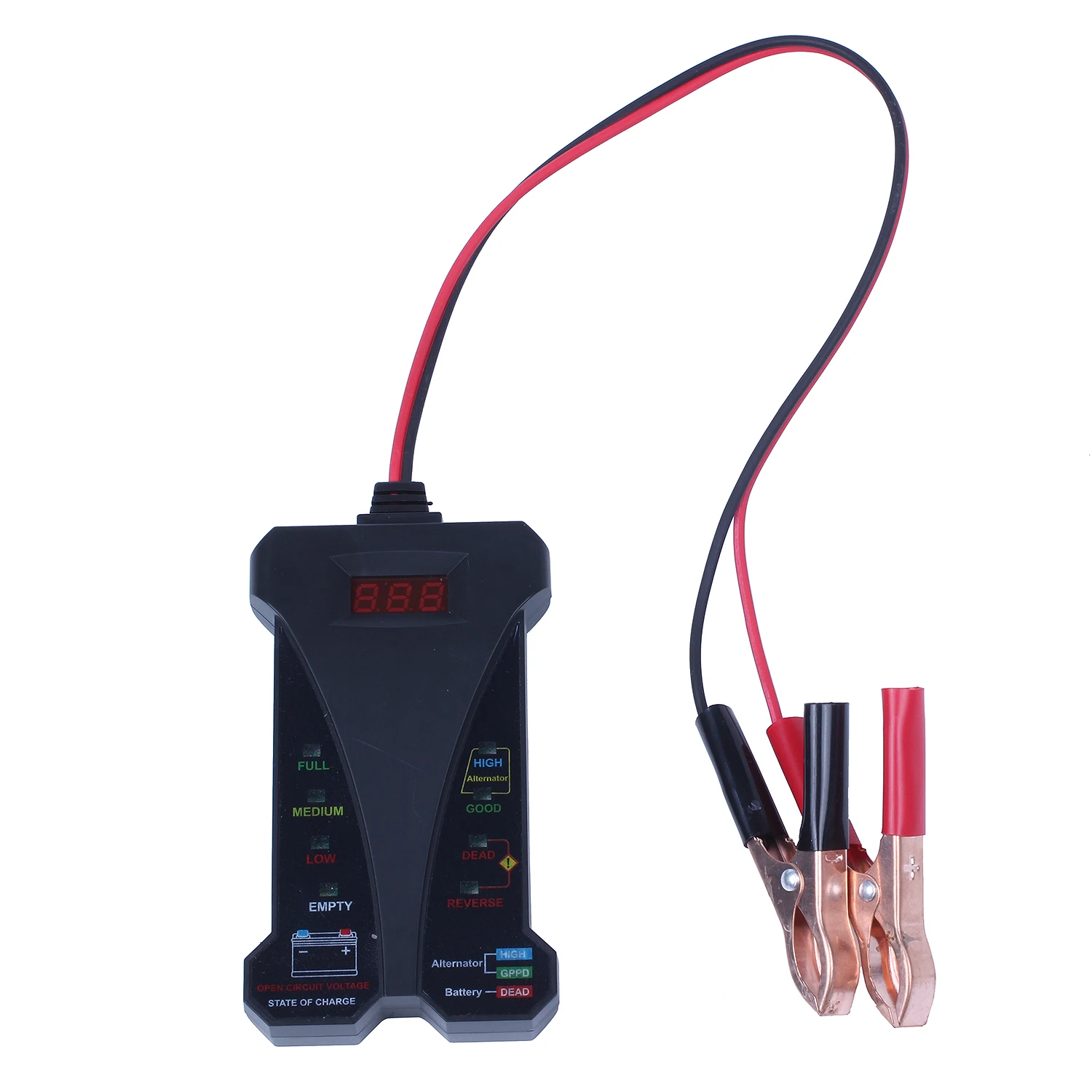 

GTBL MP0514A 12V Digital Battery Tester Voltmeter and Charging System Analyzer with LCD Display and LED Indication - BLACK VER