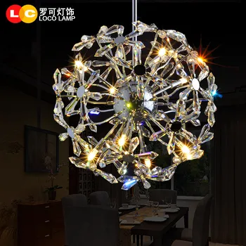 

Modern Minimalist Wrought Iron Crystal Pendant Light Living Room Bedroom Dining Room Lamps Hanging Lighting Lustre Pendente