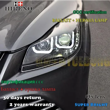 

Hireno Headlamp for 2013-2015 Ford KUGA Escape SE Headlight Assembly LED DRL Angel Lens Double Beam HID Xenon 2pcs