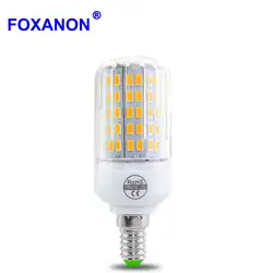 Foxanon Полный новый 5730 SMD светодиодный светильник 220 В E27 E14 Кукуруза лампочка 24-108 светодиодный s излучения противопожарные Обложка лампада