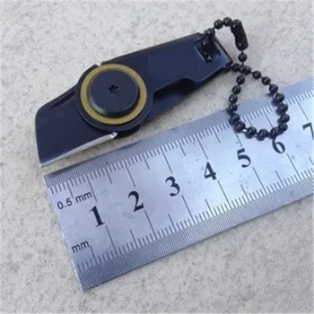 

Free shipping EDC multifunction portable folding 2cm portable outdoor survival tool knife mini Keychain