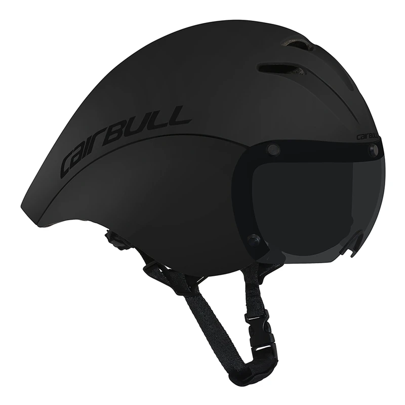 CAIRBULL 2 Lens Cycling Helmet Racing Magnetic Goggles Helmet Triathlon Time Trial  Bike Helmet Pneumatic TT Road Bicycle Helmet